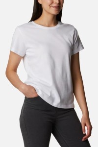 Футболка женская Columbia Sapphire Point™ Short Sleeve Tee белая 1992021-100 изображение 3