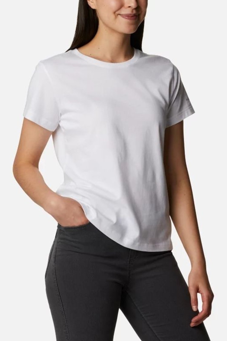 Футболка женская Columbia Sapphire Point™ Short Sleeve Tee белая 1992021-100 изображение 3