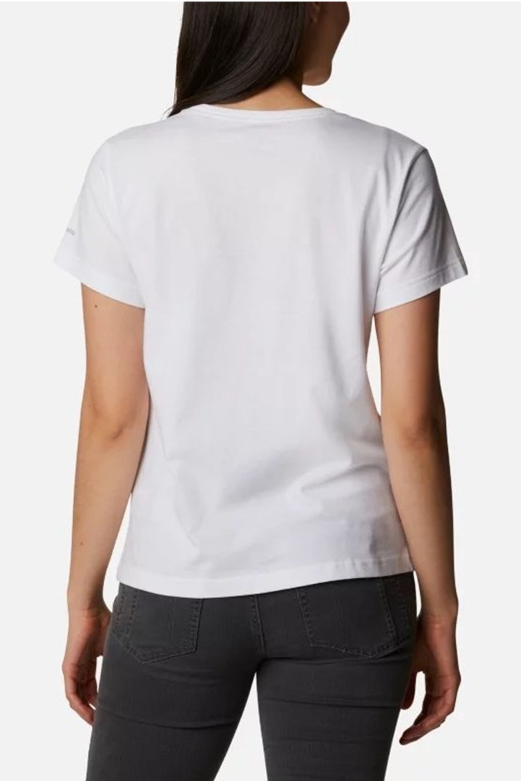 Футболка женская Columbia Sapphire Point™ Short Sleeve Tee белая 1992021-100 изображение 4