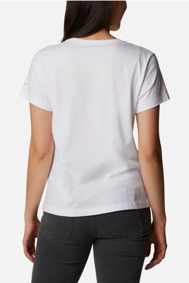 Футболка женская Columbia Sapphire Point™ Short Sleeve Tee белая 1992021-100 изображение 4
