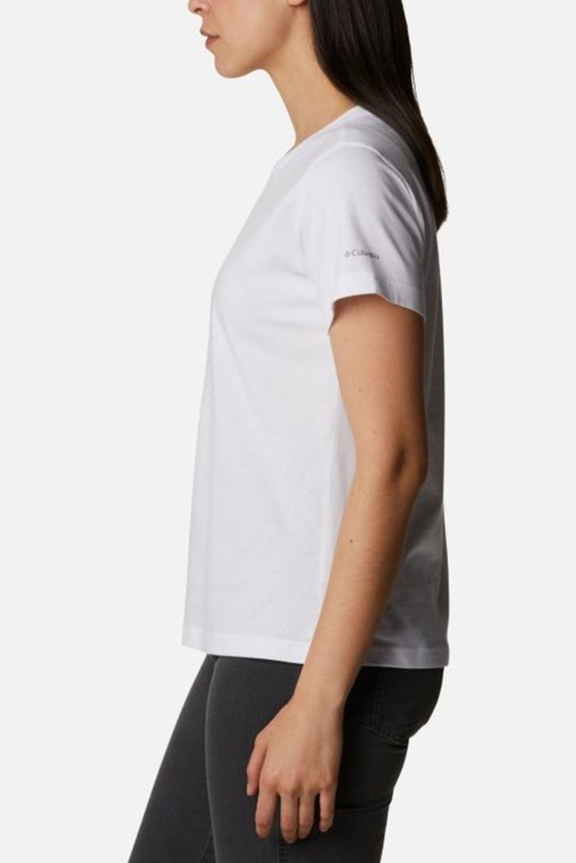 Футболка женская Columbia Sapphire Point™ Short Sleeve Tee белая 1992021-100 изображение 5
