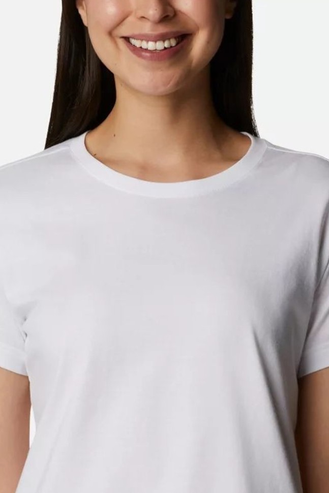 Футболка женская Columbia Sapphire Point™ Short Sleeve Tee белая 1992021-100 изображение 6