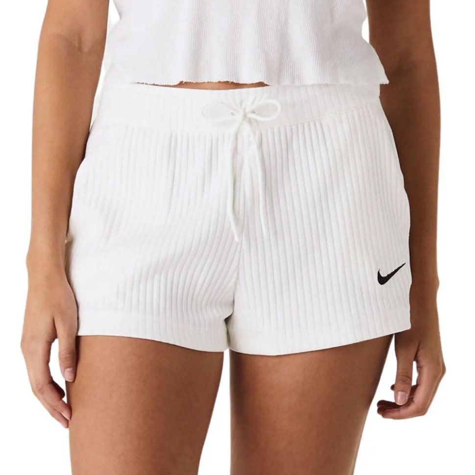 Шорти жіночі Nike W NSW RIB JRSY SHORT молочні DV7862-133 — фото 1