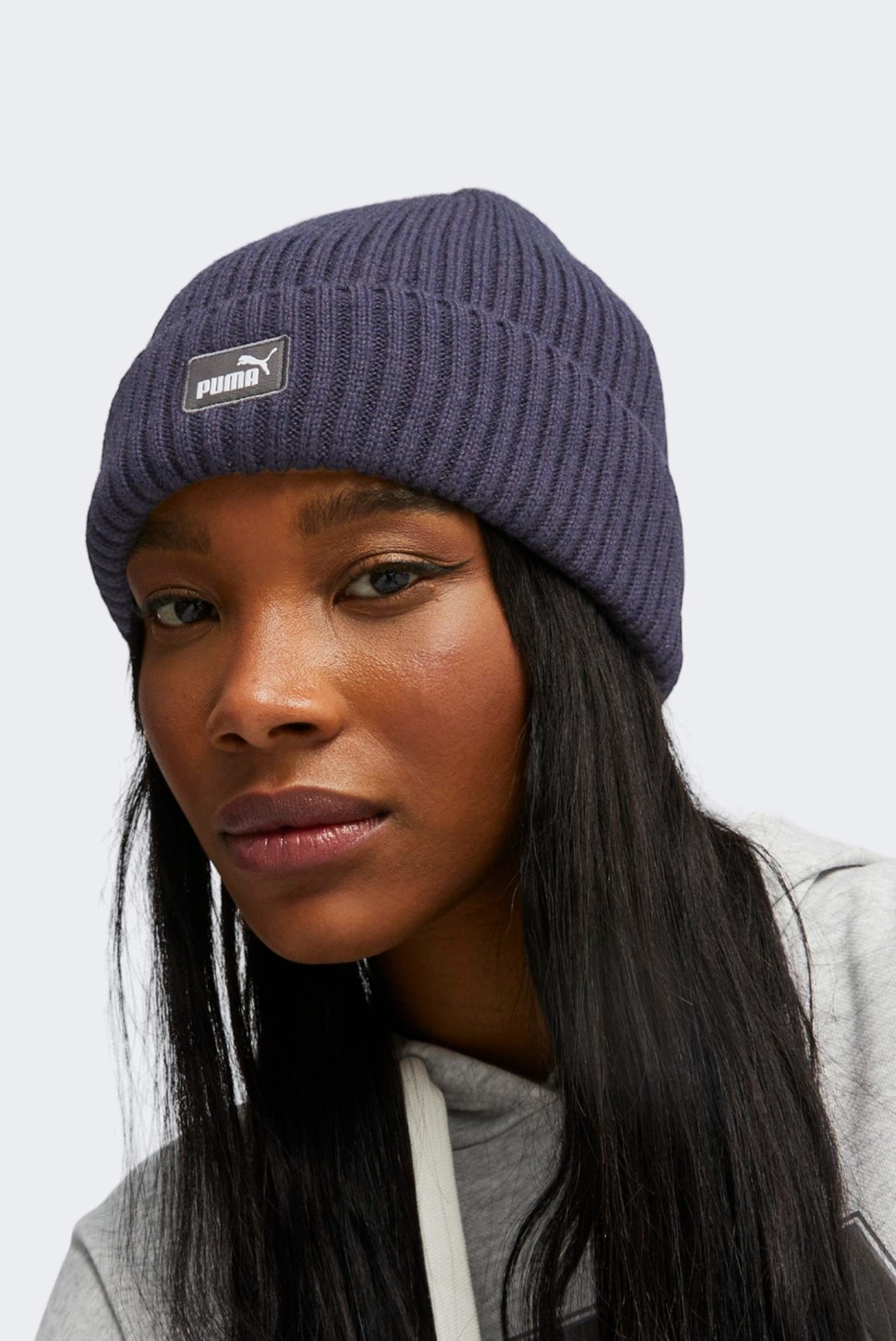Шапка Puma Classic Cuff Beanie синя 02482602 — фото 4