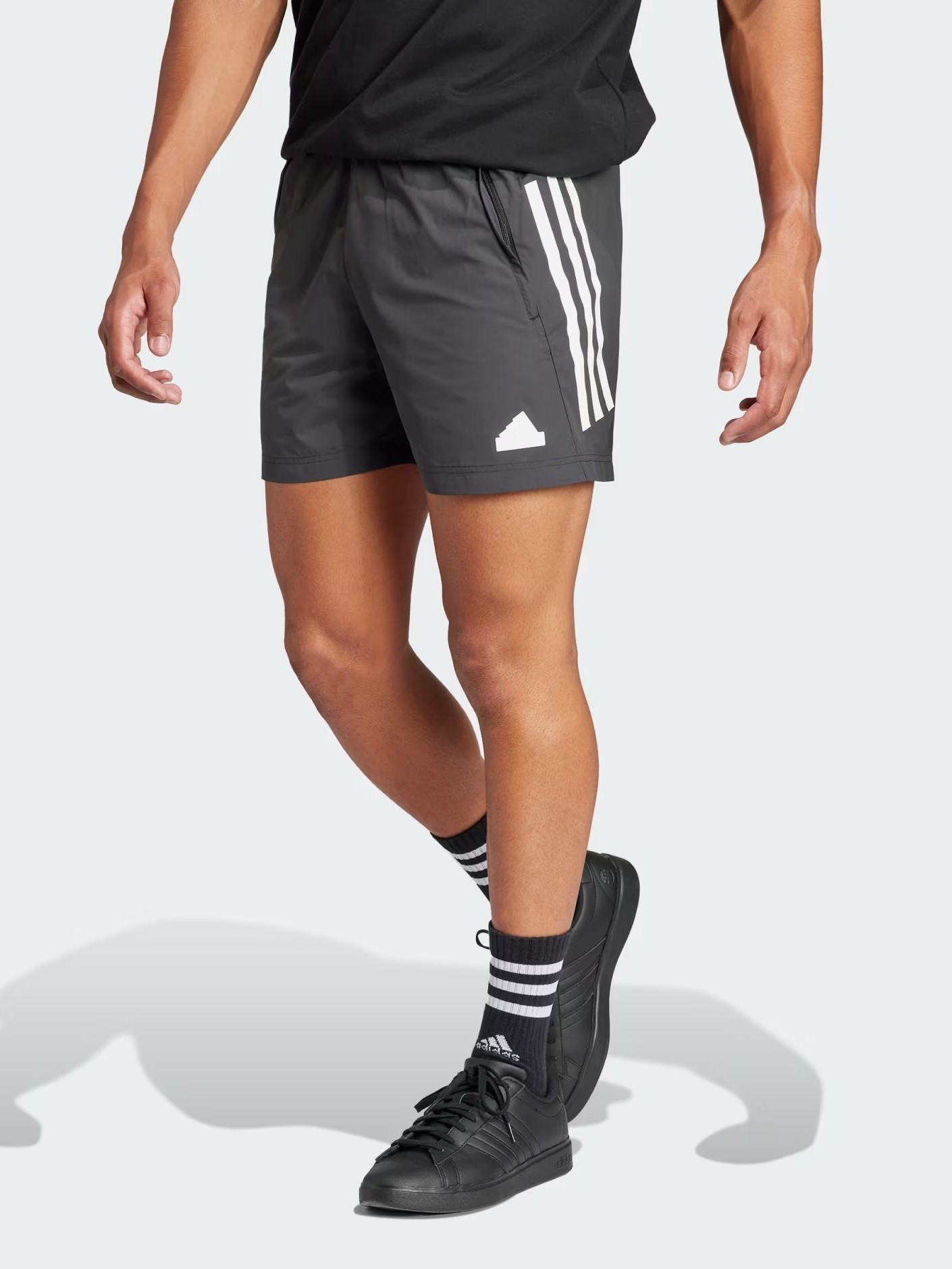 Шорты мужские Adidas M FI WV SHORT черные IR9221 изображение 2