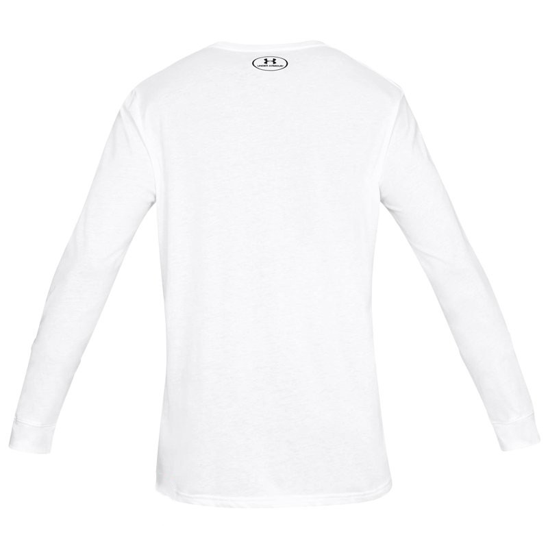 Футболка мужская Under Armour SPORTSTYLE LOGO LS белая 1329283-100 изображение 2