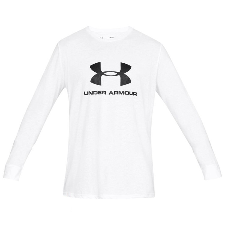 Футболка мужская Under Armour SPORTSTYLE LOGO LS белая 1329283-100 изображение 1