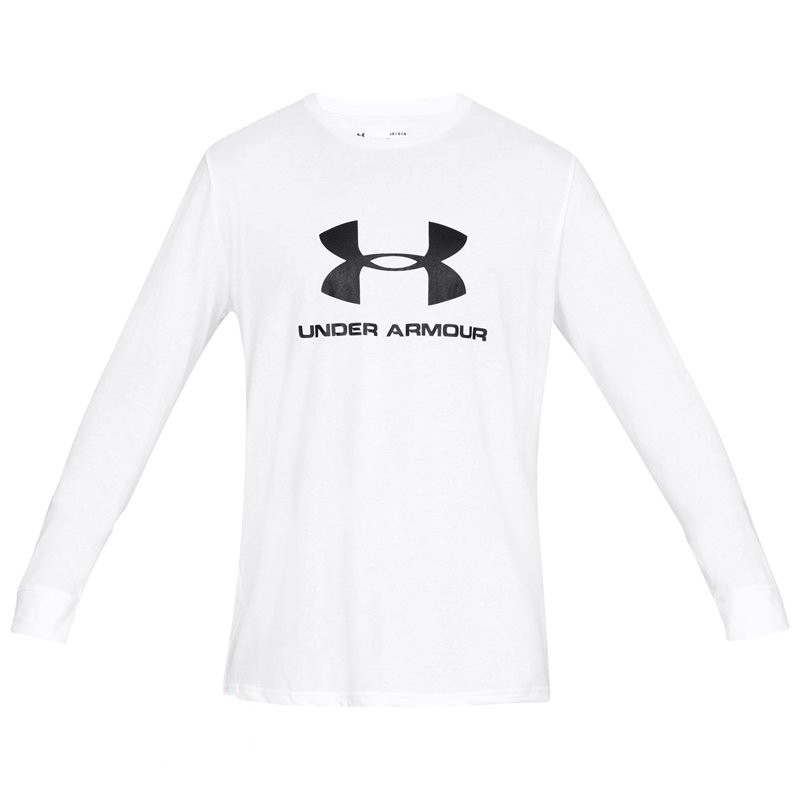 Футболка мужская Under Armour SPORTSTYLE LOGO LS белая 1329283-100 — Sport City Футболка мужская Under Armour SPORTSTYLE LOGO LS белая 1329283-100