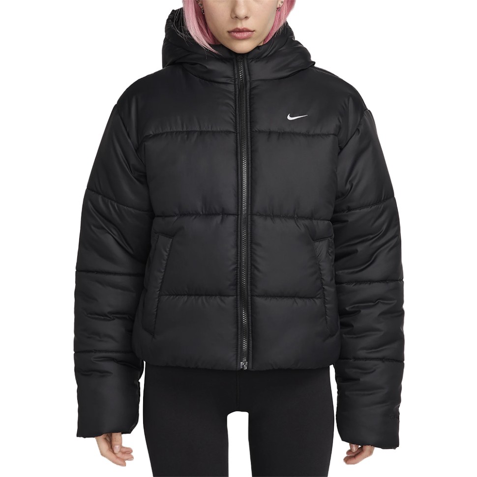 Куртка женская Nike W NSW TF SYNFL NK CLSC PFR черная FZ5899-010 изображение 1