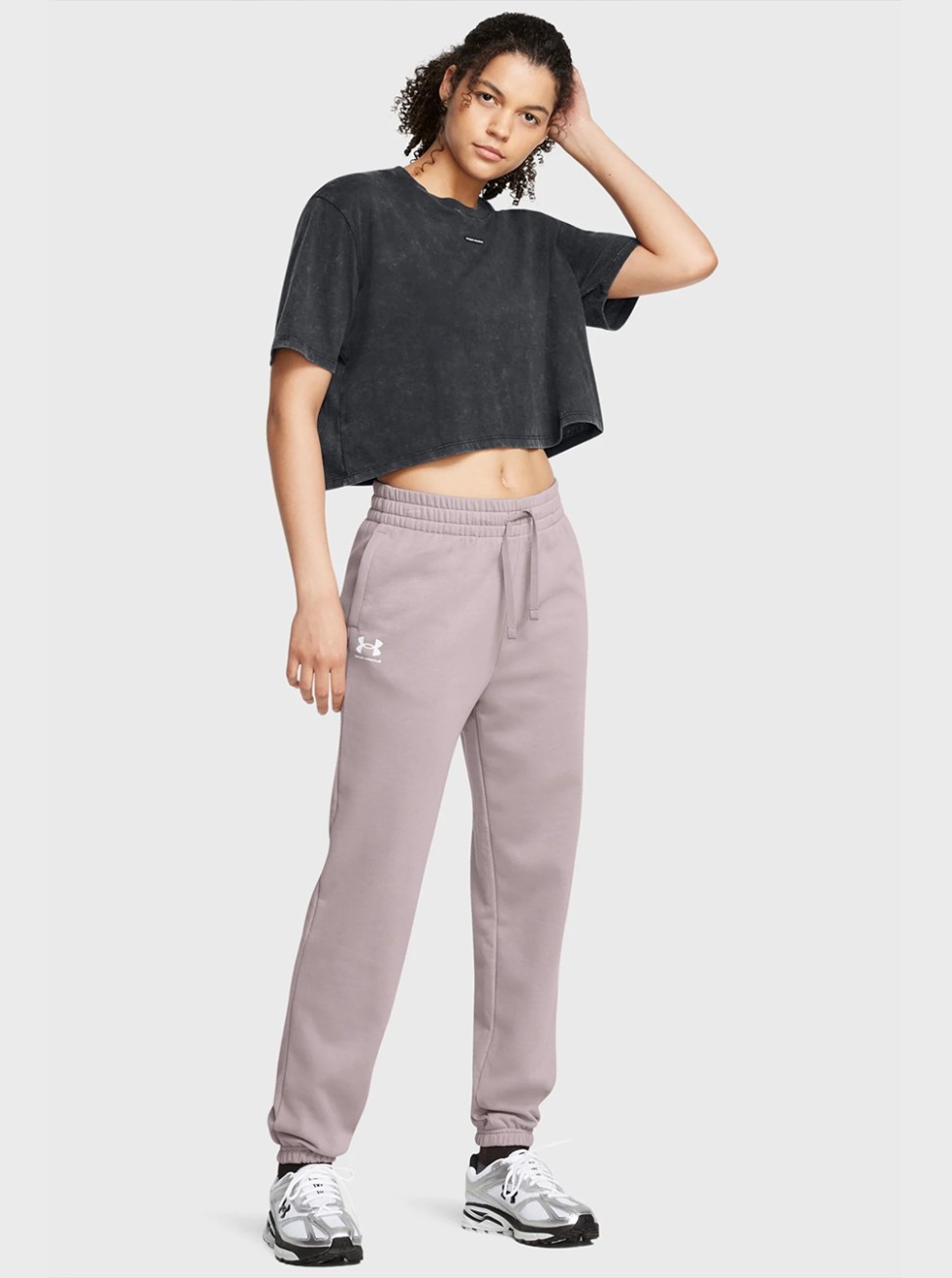 Штани жіночі Under Armour UA Rival Terry Jogger сірі 1382735-015 — фото 3