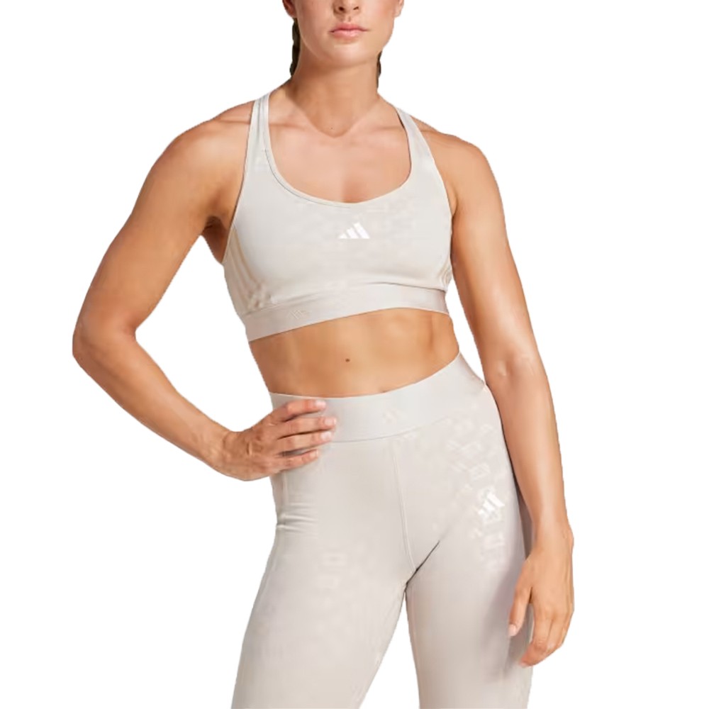 Бра женский Adidas PWR MS HYGLM Q4 бежевый IX3195