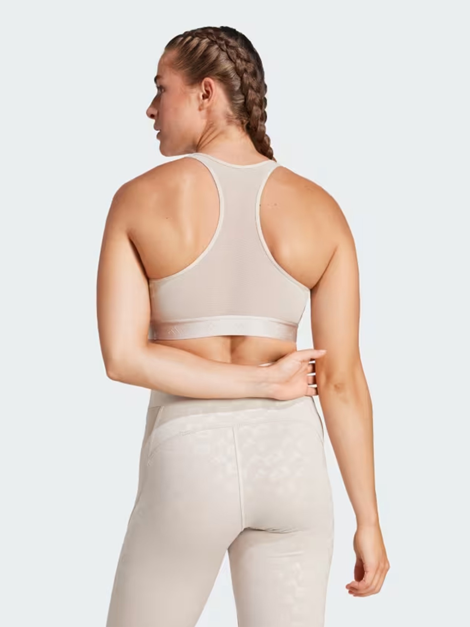 Бра жіночий Adidas PWR MS HYGLM Q4 бежевий IX3195 изображение 3