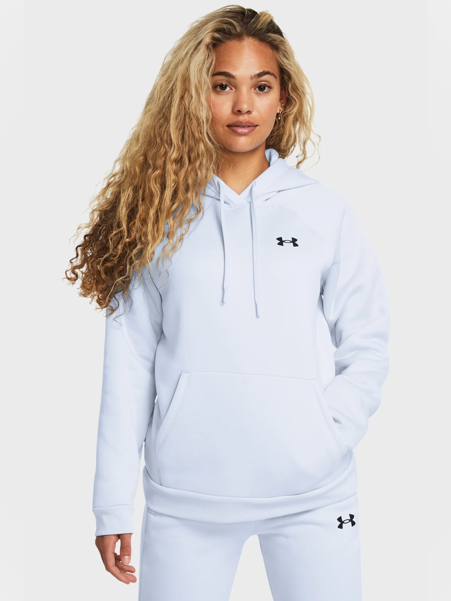 Толстовка жіноча Under Armour UA Armour Fleece Hoodie блакитна 1386507-464 изображение 2