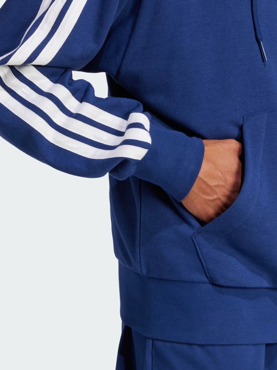 Толстовка чоловіча Adidas M 3S FT FZ HD синя JE6341 — фото 7
