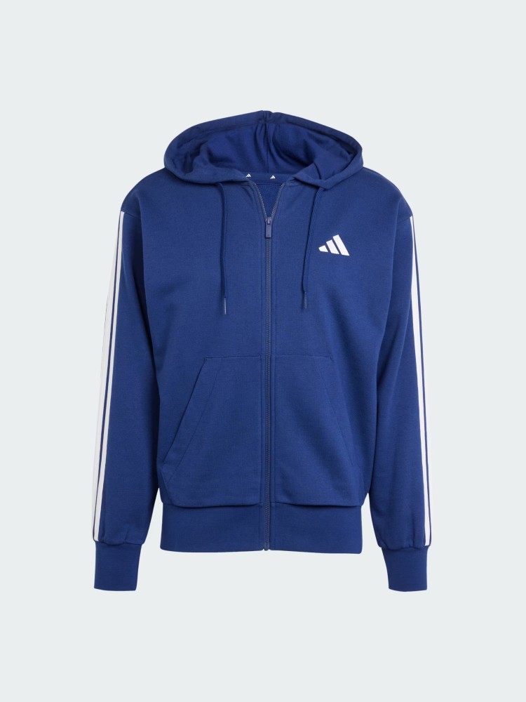 Толстовка чоловіча Adidas M 3S FT FZ HD синя JE6341 изображение 8