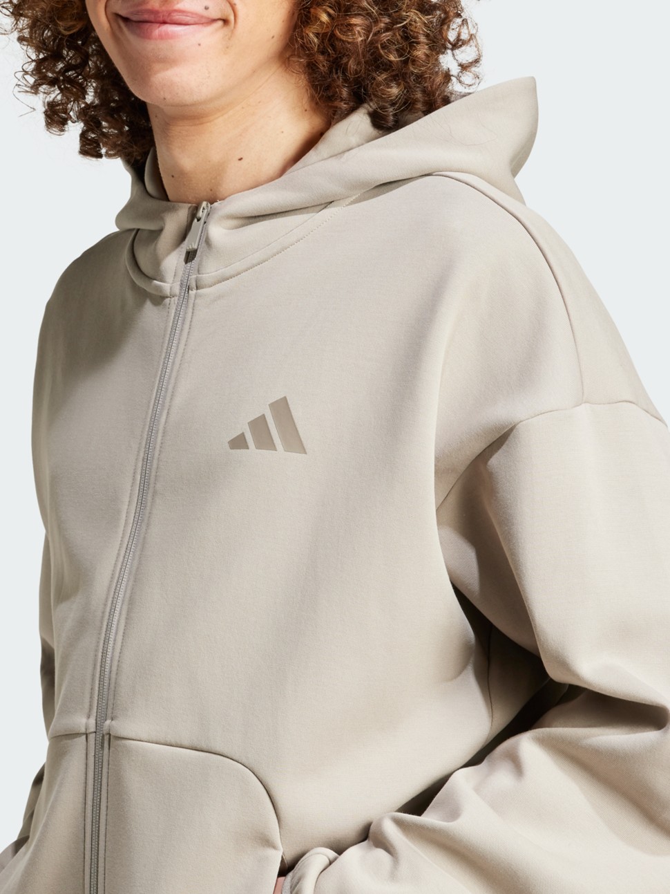 Толстовка мужская Adidas M FI SL FZ бежевая JD4947 — фото 5 — Sport City Толстовка мужская Adidas M FI SL FZ бежевая JD4947 — фото 5