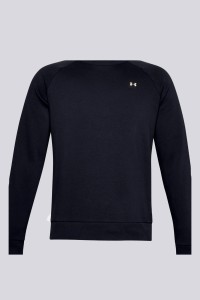 Толстовка чоловіча Under Armour Rival Fleece Crew чорна 1357096-001 изображение 2