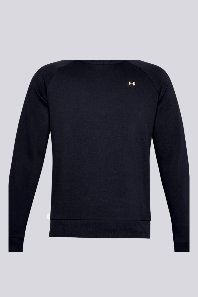 Толстовка чоловіча Under Armour Rival Fleece Crew чорна 1357096-001 изображение 2