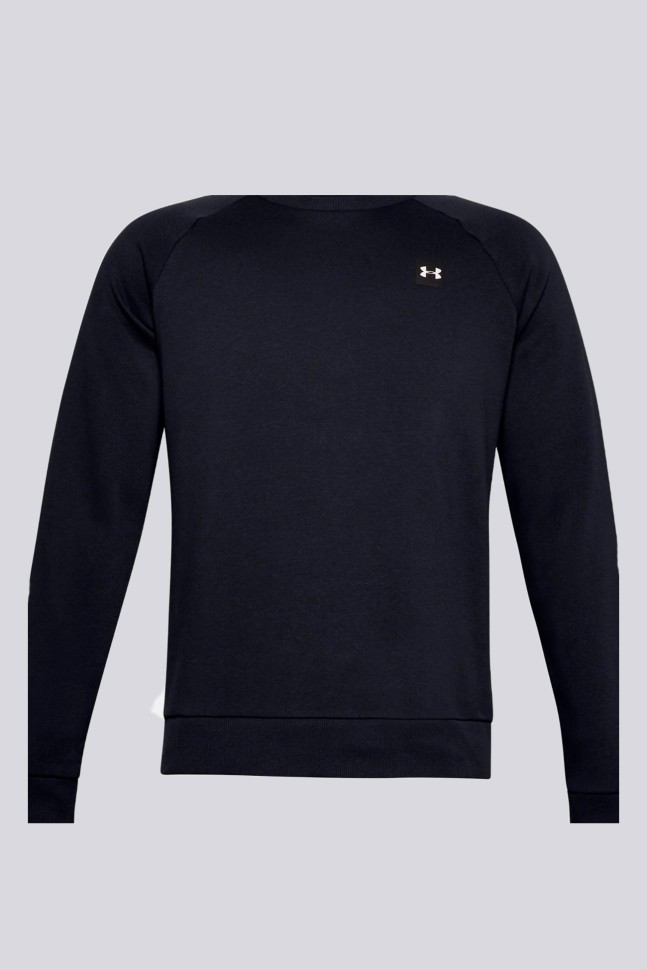 Толстовка чоловіча Under Armour Rival Fleece Crew чорна 1357096-001 изображение 2