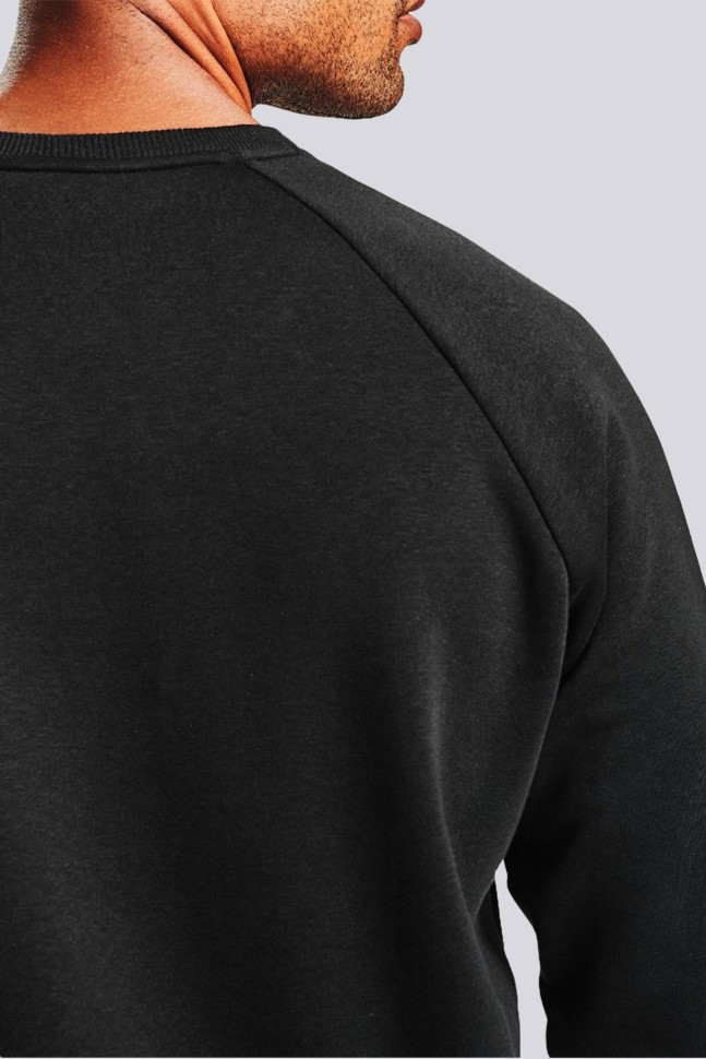 Толстовка чоловіча Under Armour Rival Fleece Crew чорна 1357096-001 изображение 5