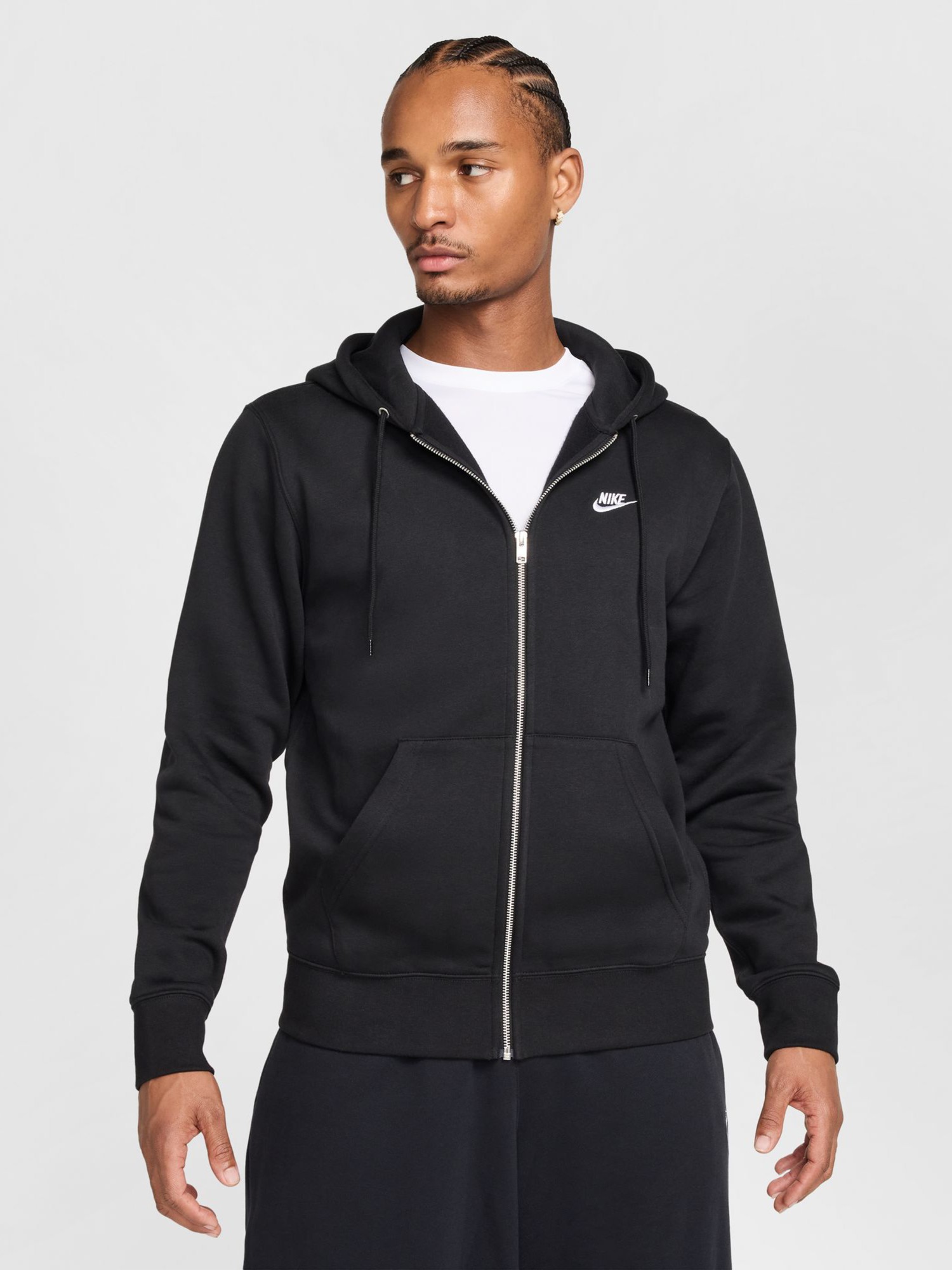 Толстовка мужская Nike M NK CLUB BB FZ HOODIE черная FN3861-010 изображение 2