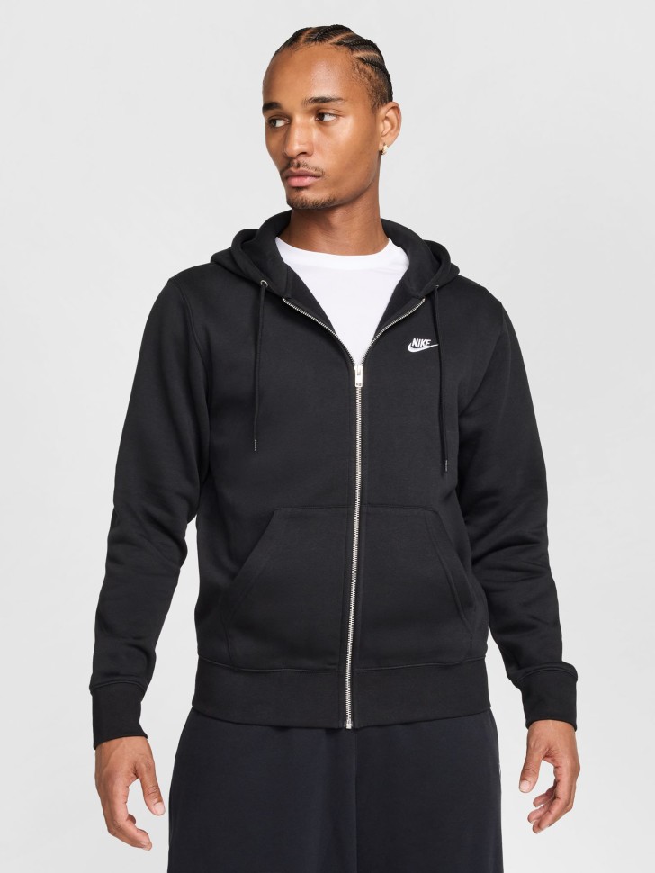 Толстовка чоловіча Nike M NK CLUB BB FZ HOODIE чорна FN3861-010 изображение 2