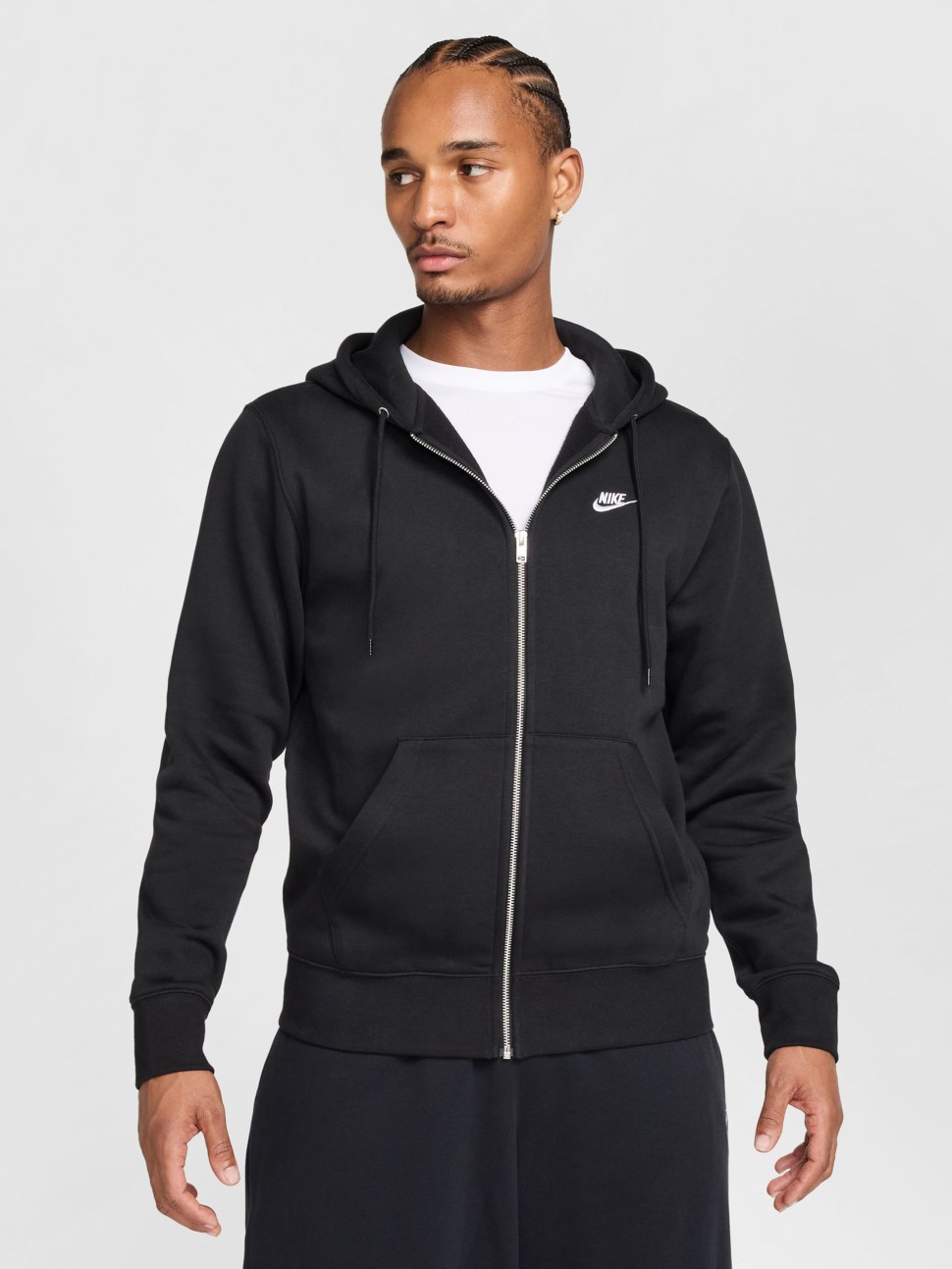 Толстовка чоловіча Nike M NK CLUB BB FZ HOODIE чорна FN3861-010 — фото 2