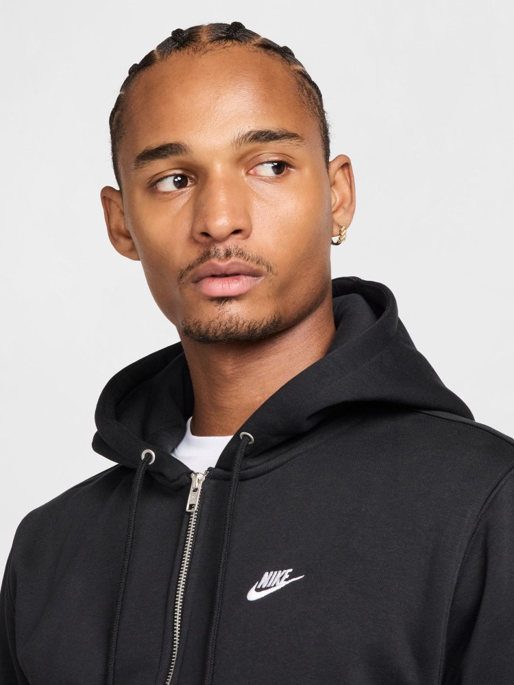 Толстовка чоловіча Nike M NK CLUB BB FZ HOODIE чорна FN3861-010 изображение 5
