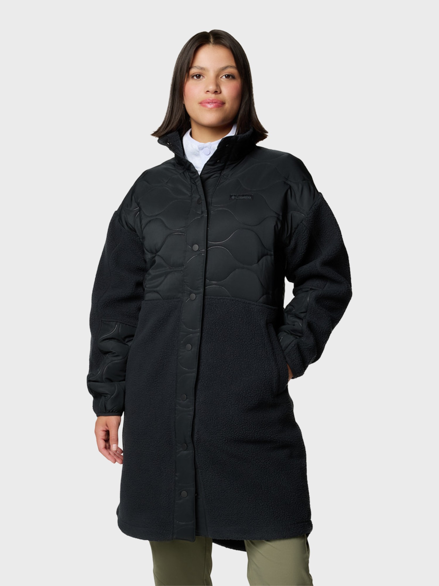 Куртка женская Columbia Cloud Point™ Long Fleece черная 2095081-010 изображение 2