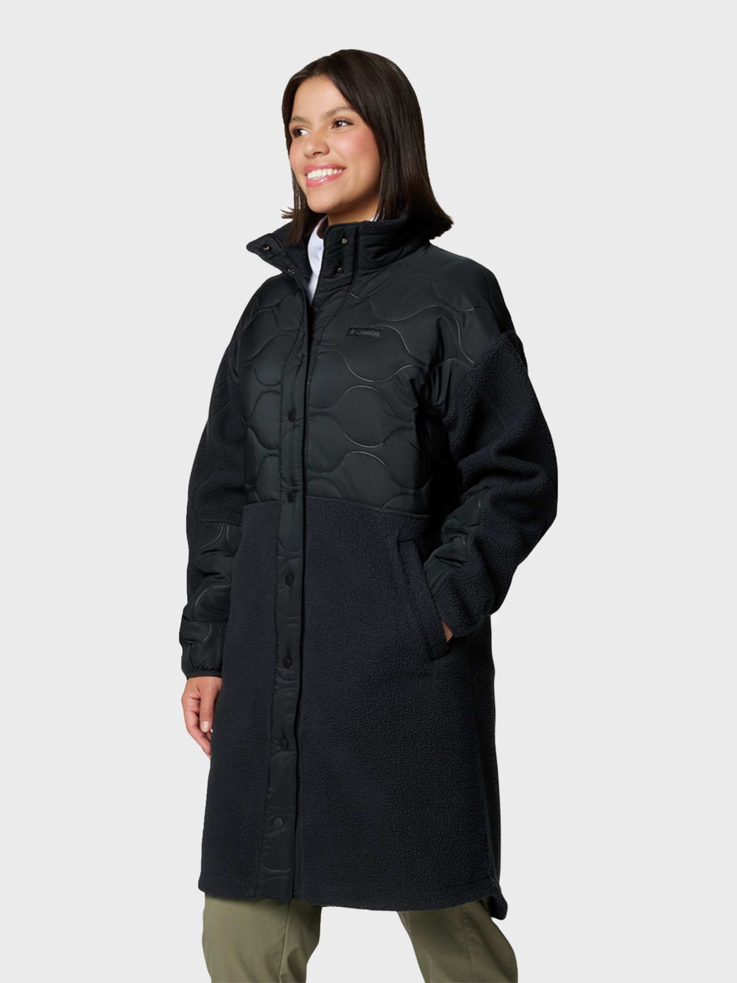 Куртка женская Columbia Cloud Point™ Long Fleece черная 2095081-010 изображение 3