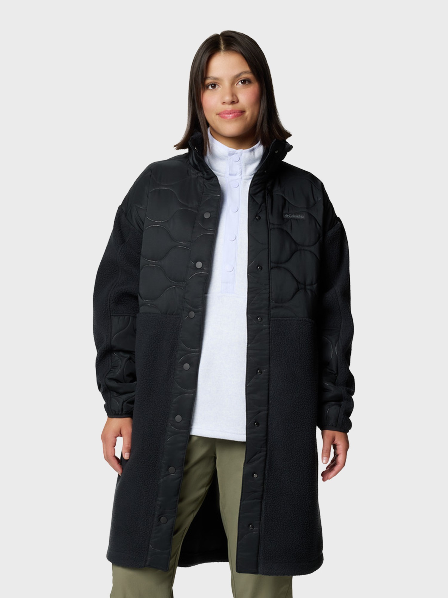 Куртка женская Columbia Cloud Point™ Long Fleece черная 2095081-010 изображение 4