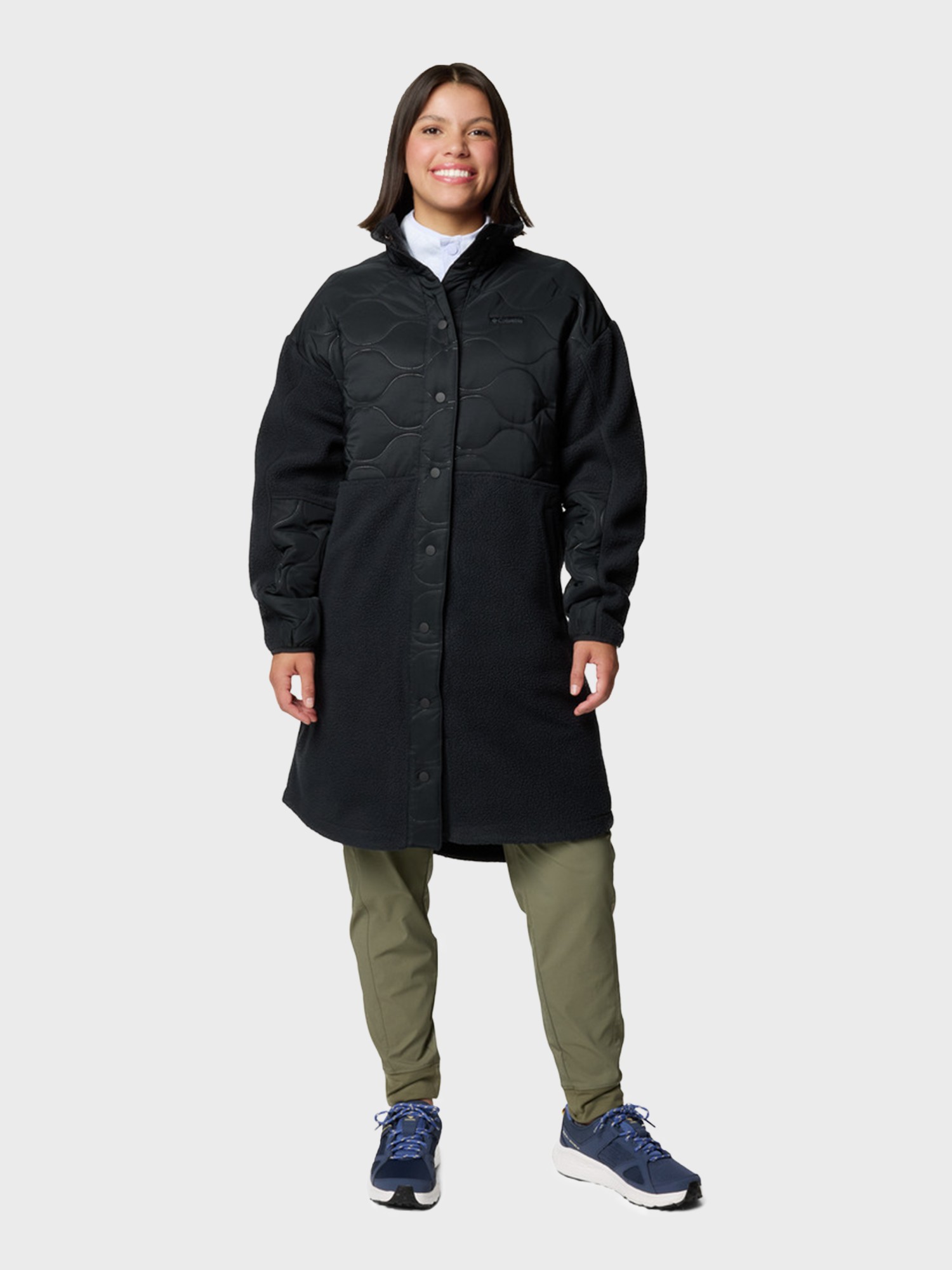 Куртка женская Columbia Cloud Point™ Long Fleece черная 2095081-010 изображение 8