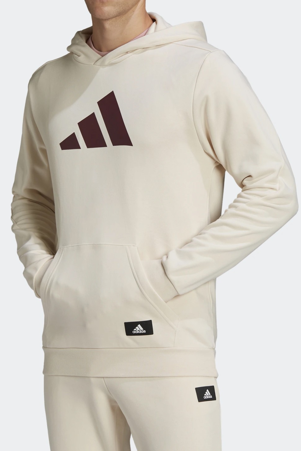 Толстовка мужская Adidas M Fi 3Bar Oh бежевая HA1411 — фото 2 — Sport City Толстовка мужская Adidas M Fi 3Bar Oh бежевая HA1411 — фото 2