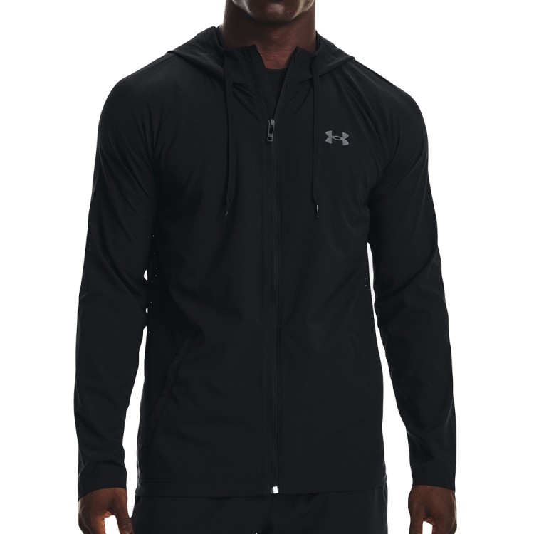 Ветровка мужская Under Armour Ua Wvn Perforated Wndbreaker черная 1370499-001 изображение 1