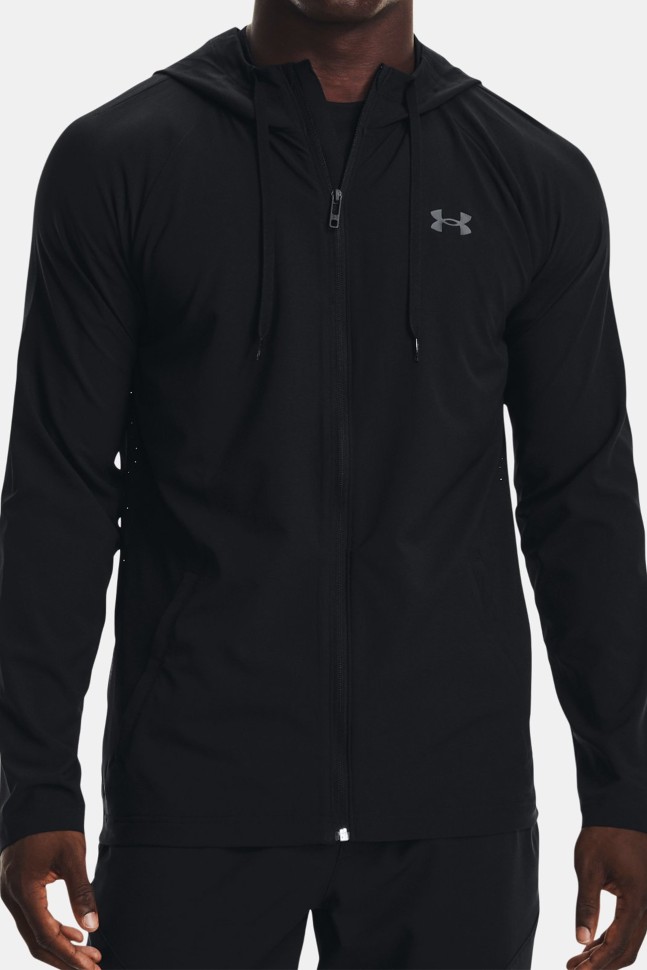 Ветровка мужская Under Armour Ua Wvn Perforated Wndbreaker черная 1370499-001 изображение 2