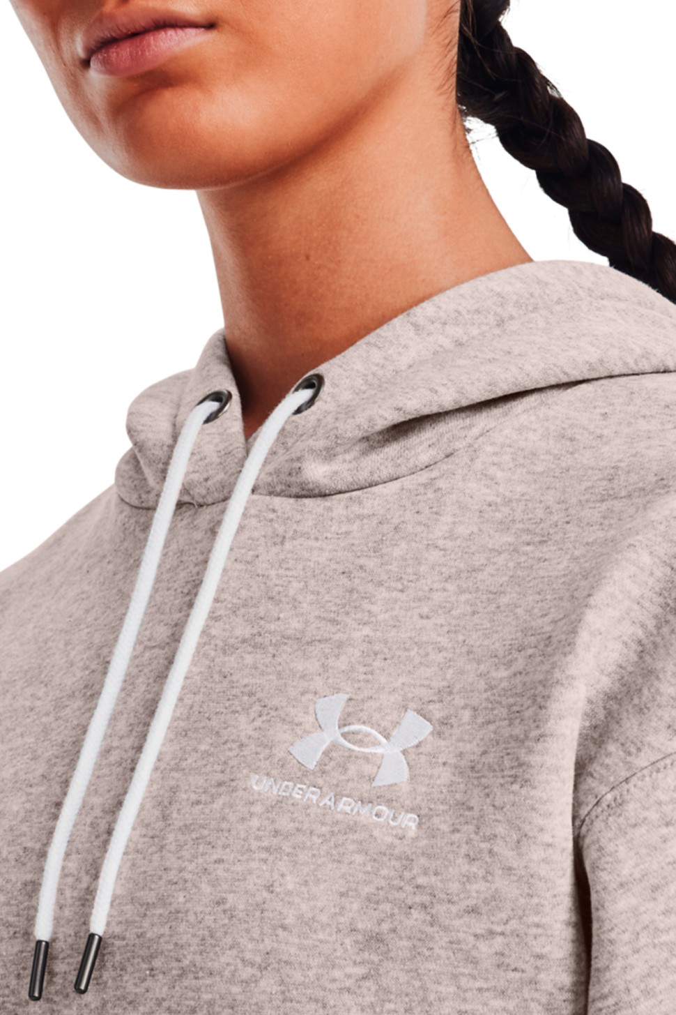 Толстовка жіноча Under Armour Essential Fleece Hoodie сіра 1373033-592 — фото 4