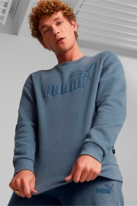 Толстовка чоловіча Puma ESS ELEVATED Crew синя 84988518 изображение 2
