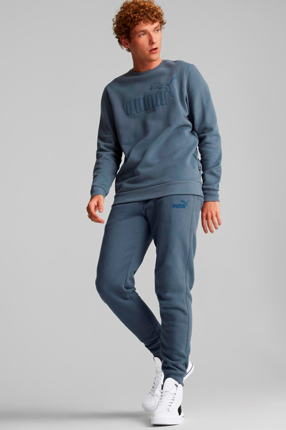 Толстовка чоловіча Puma ESS ELEVATED Crew синя 84988518 — фото 6
