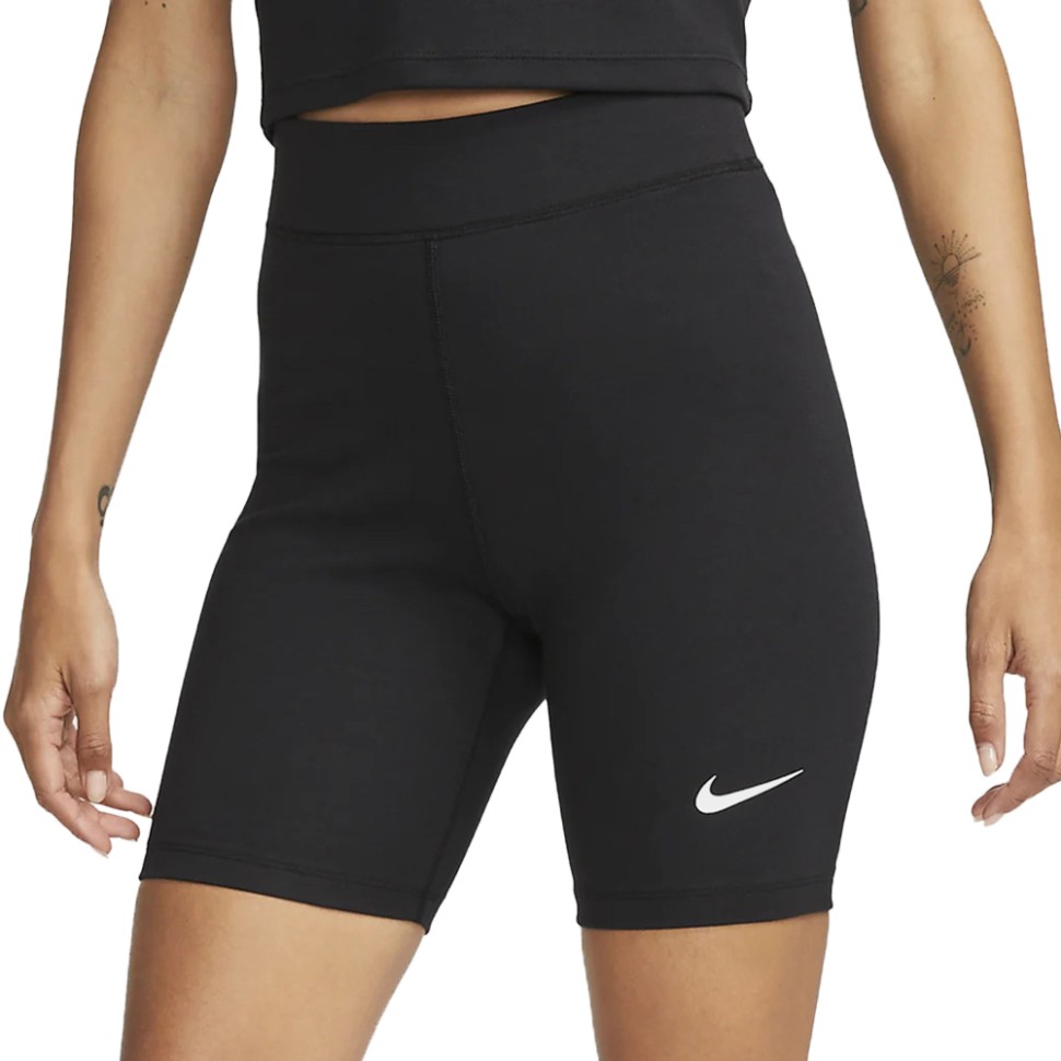 Шорти жіночі Nike W NSW NK CLSC HR 8IN SHORT чорні DV7797-010 — фото 1
