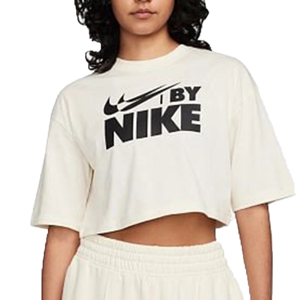 Футболка женская Nike W NSW CROP TEE GLS кремовая FZ4635-113