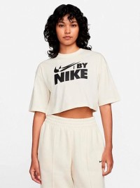 Футболка жіноча Nike W NSW CROP TEE GLS кремова FZ4635-113 изображение 2