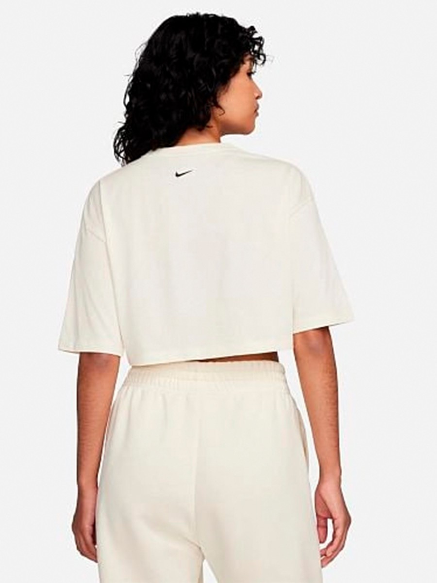 Футболка женская Nike W NSW CROP TEE GLS кремовая FZ4635-113 изображение 3