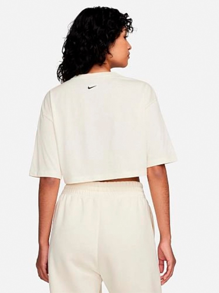 Футболка жіноча Nike W NSW CROP TEE GLS кремова FZ4635-113 изображение 3
