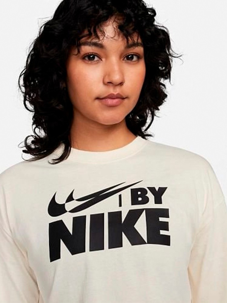 Футболка жіноча Nike W NSW CROP TEE GLS кремова FZ4635-113 изображение 4