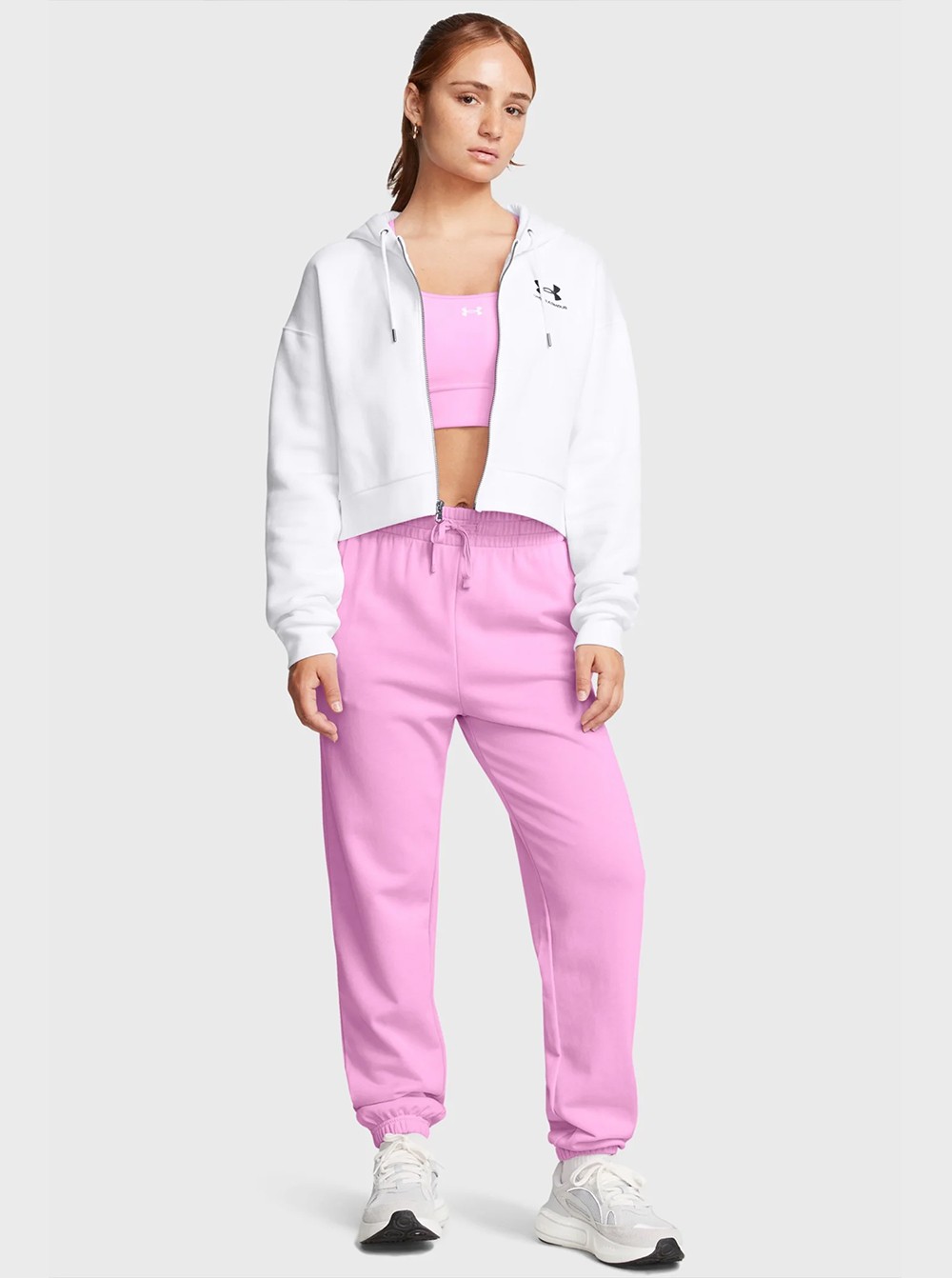 Брюки женские Under Armour UA Rival Terry Jogger розовые 1382735-638 изображение 3