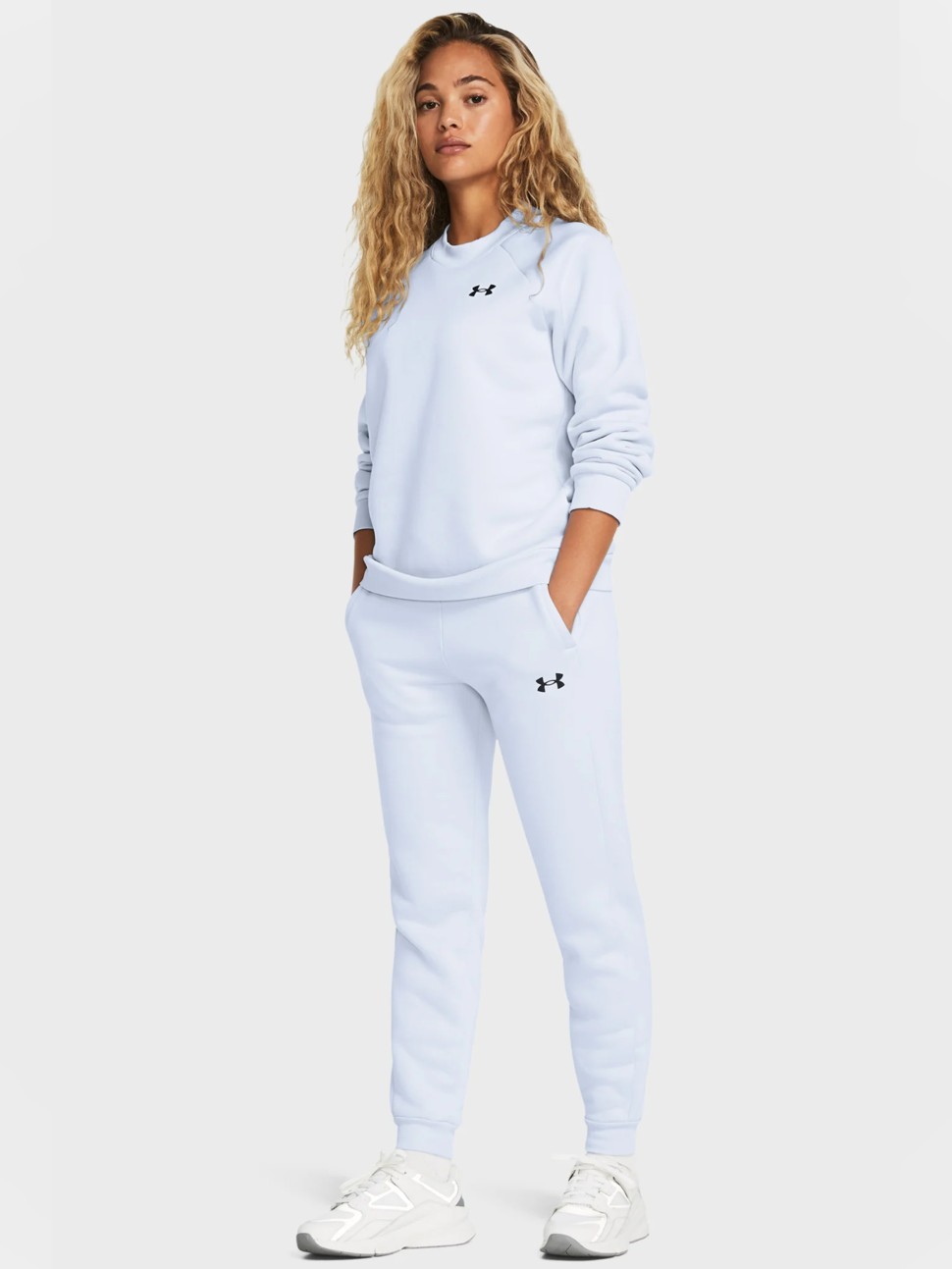 Штани жіночі Under Armour UA Armour Fleece Jogger блакитні 1386510-464 — фото 4