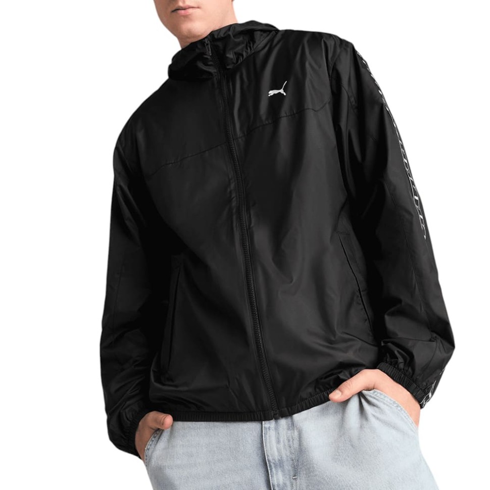 Вітрівка чоловіча Puma ESS Tape Windbreaker чорна 68462901 — фото 1