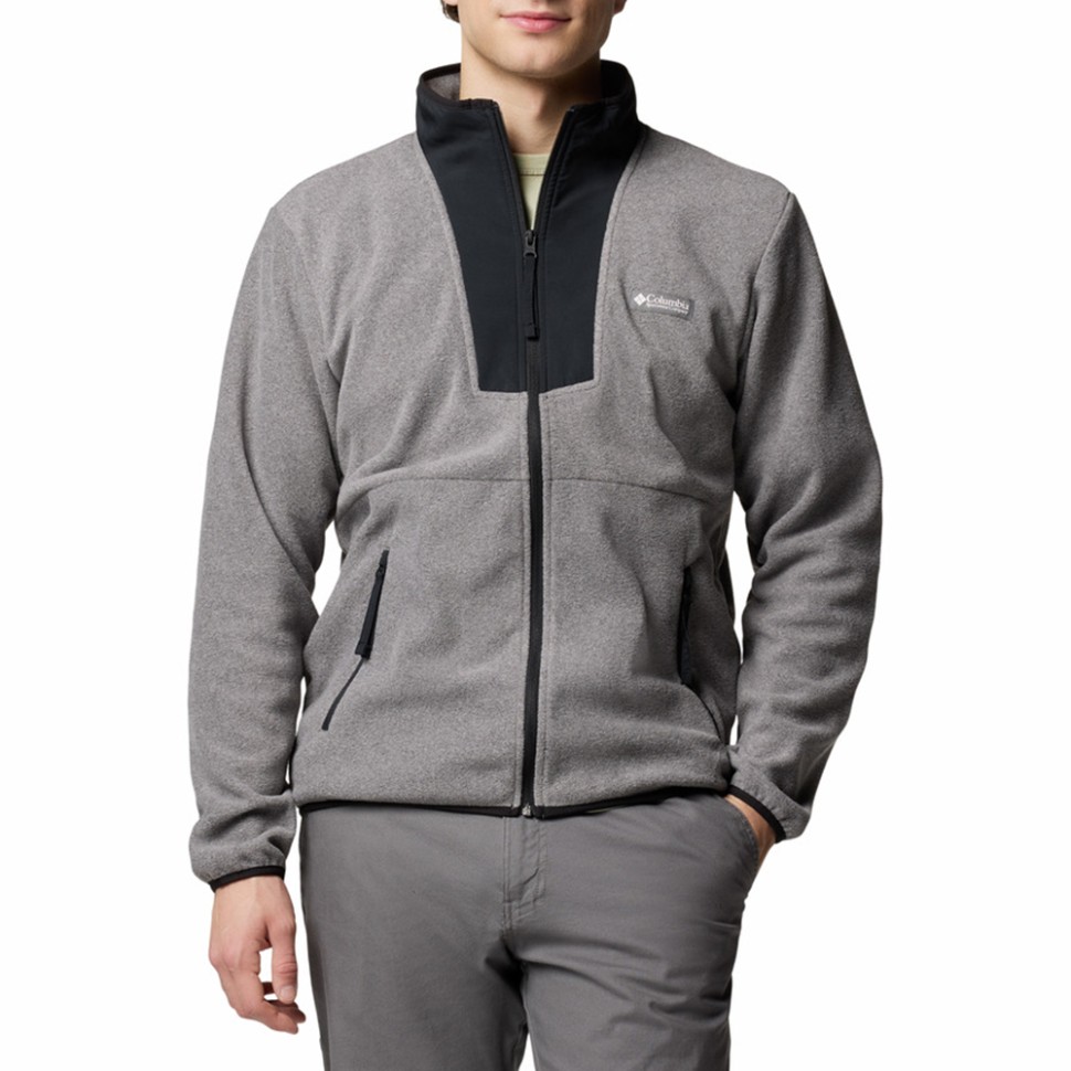 Толстовка чоловіча Columbia Sequoia Grove™ Full Zip Fleece сіра 2095891-024 — фото 1