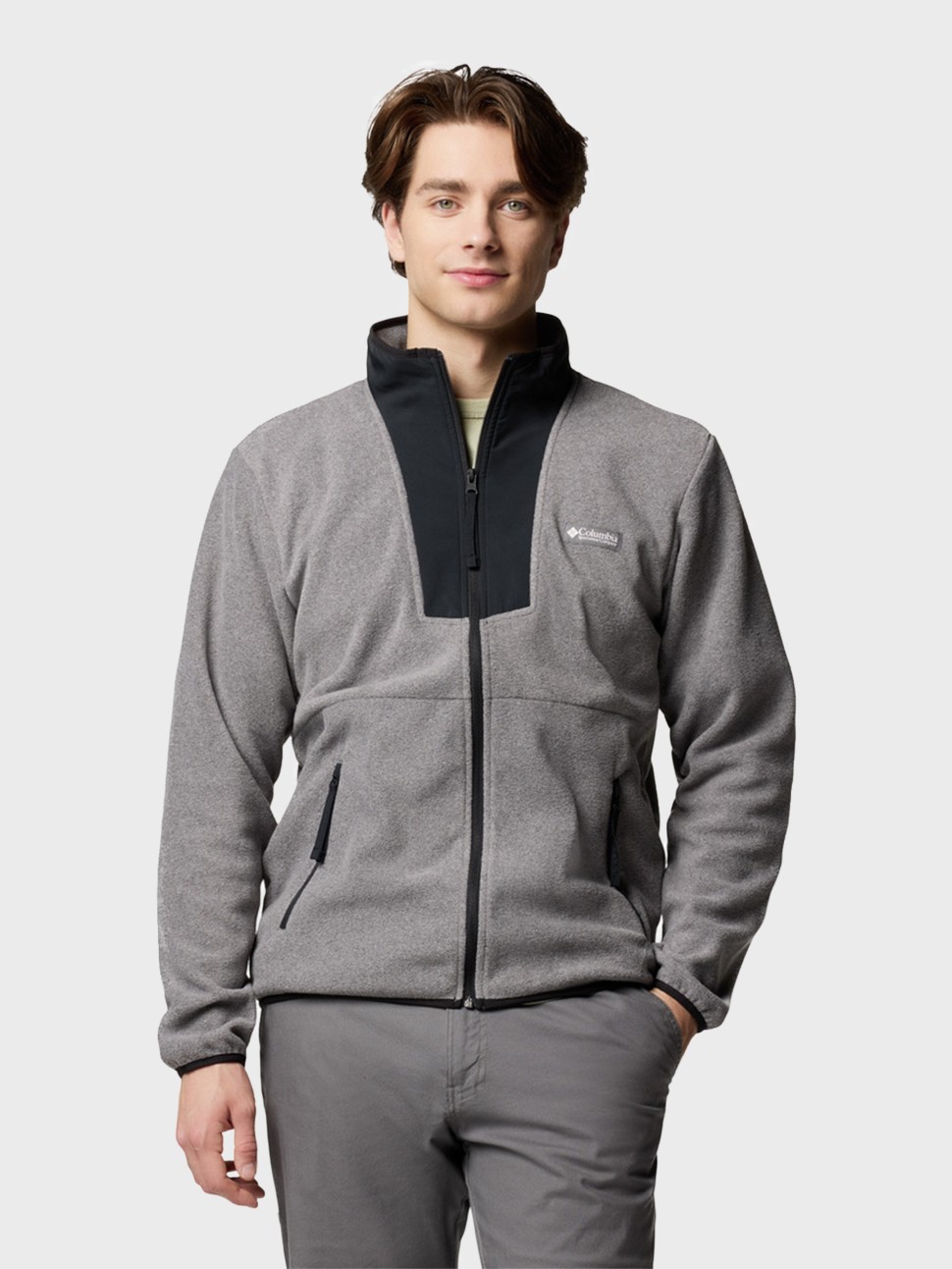Толстовка чоловіча Columbia Sequoia Grove™ Full Zip Fleece сіра 2095891-024 — фото 2
