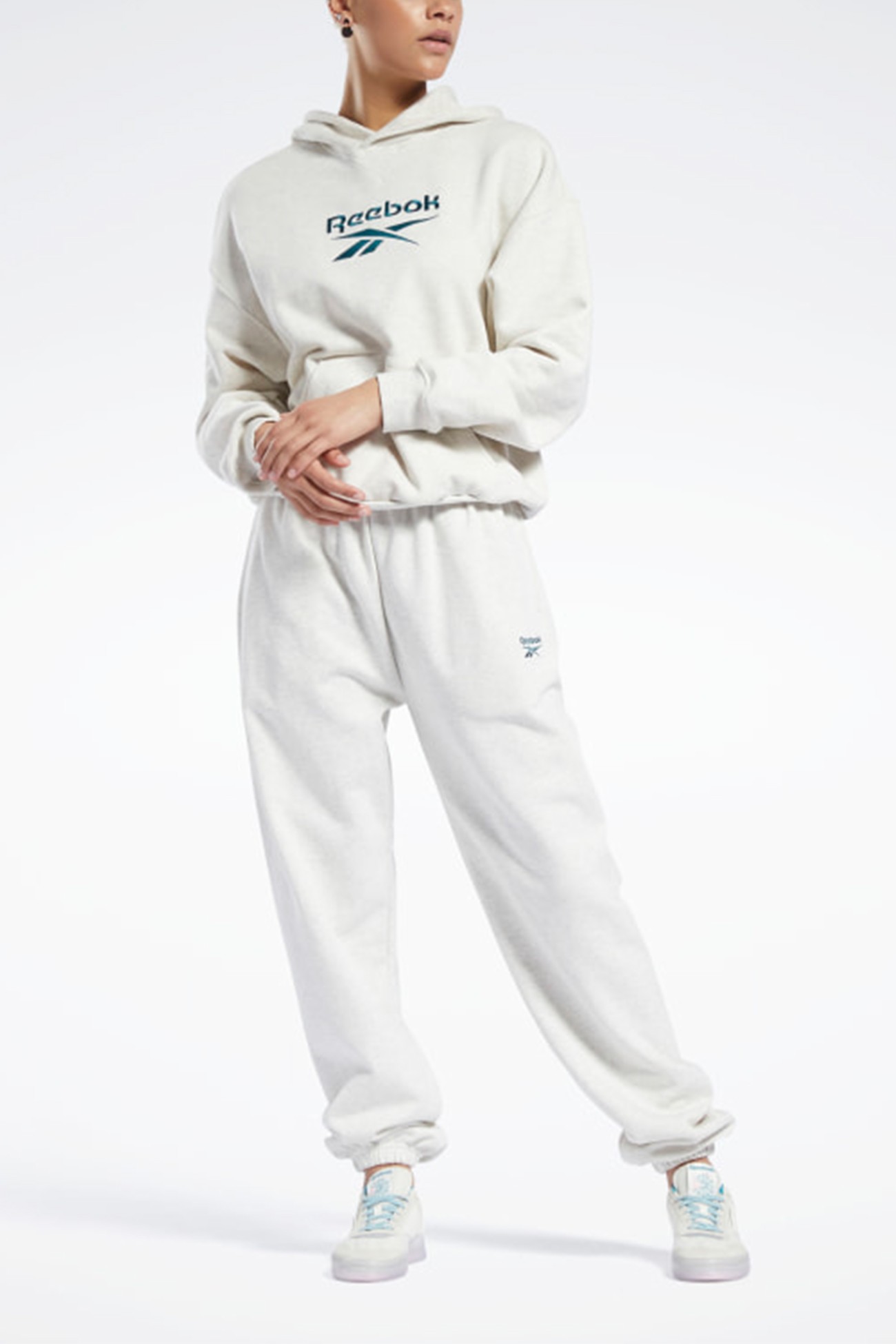 Брюки женские Reebok Cl Pf Sm Logo Ft Pa белые GS1745 изображение 2